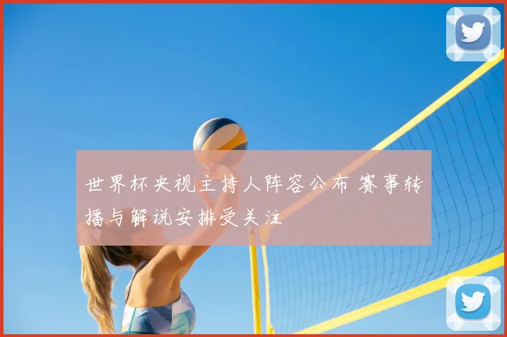 世界杯央视主持人阵容公布 赛事转播与解说安排受关注